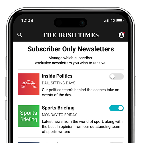 The Irish Times Newsletter on iPhone